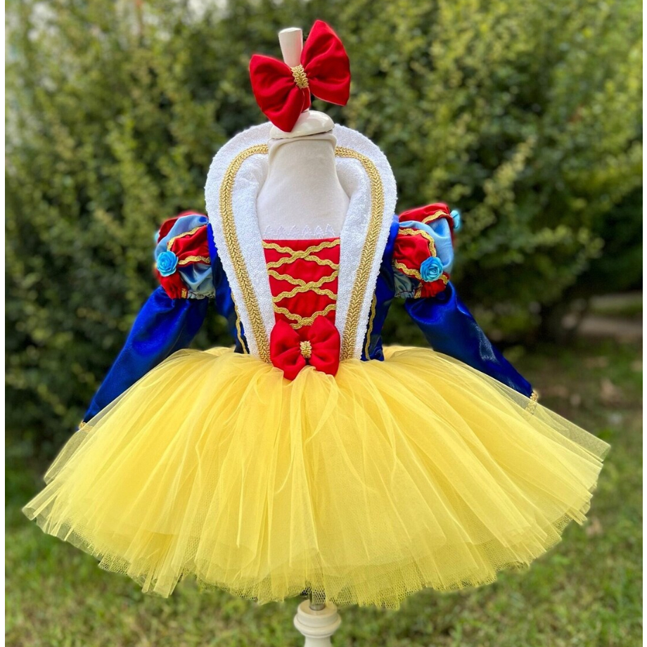 Vestido Manga Longa Branca De Neve, Vestido Branca de Neve, Vestido ...