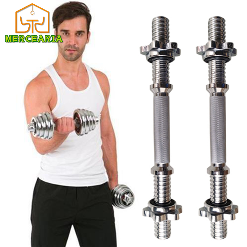 Barra Halter 40cm De Inox Maciça Cromada Com Rosca