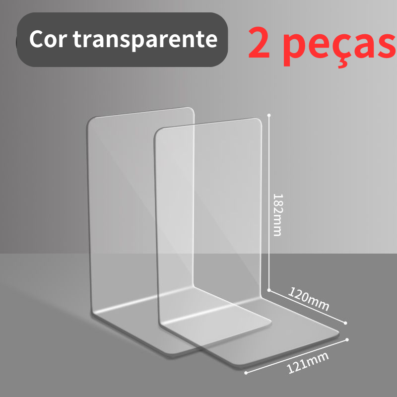 2 PCS Aparador de Livros Suporte Bibliocanto Leitura Sala Quarto Rack Estudo