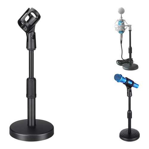 Pedestal Suporte Microfone De Mesa Rádio Tripé Studio Pronta Entrega