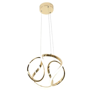Lustre Pendente Led Moderno Design Onda 40w 3000k Fita Cor Rose Gold 127v/220v