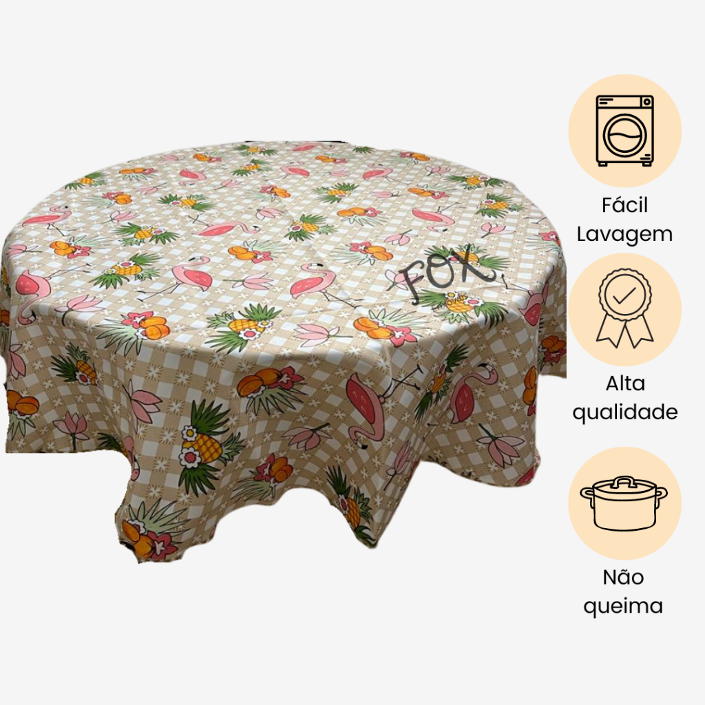 Toalha de Mesa REDONDA Estampada Oxford