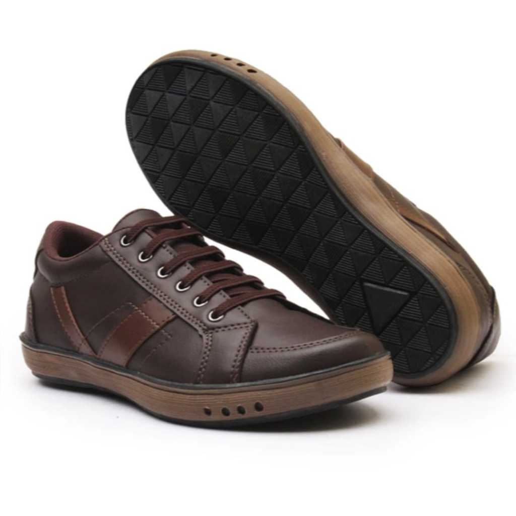Sapatenis Masculino Casual em Couro Sintético com Elástico super Confortável