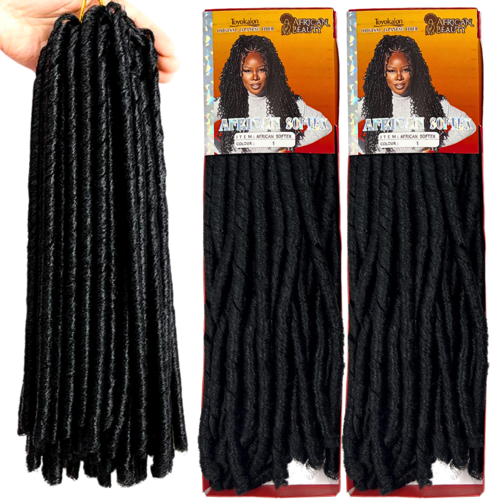 Kit 2 Cabelo Nina African Softex Crochet Cacheado Fibra Sintética