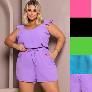 Conjunto Feminino Plus size Curve Short e Bermuda