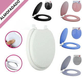 Assento Tampa De Vaso Sanitário Almofadado Oval Básica Bacia Universal Privada Banheiro