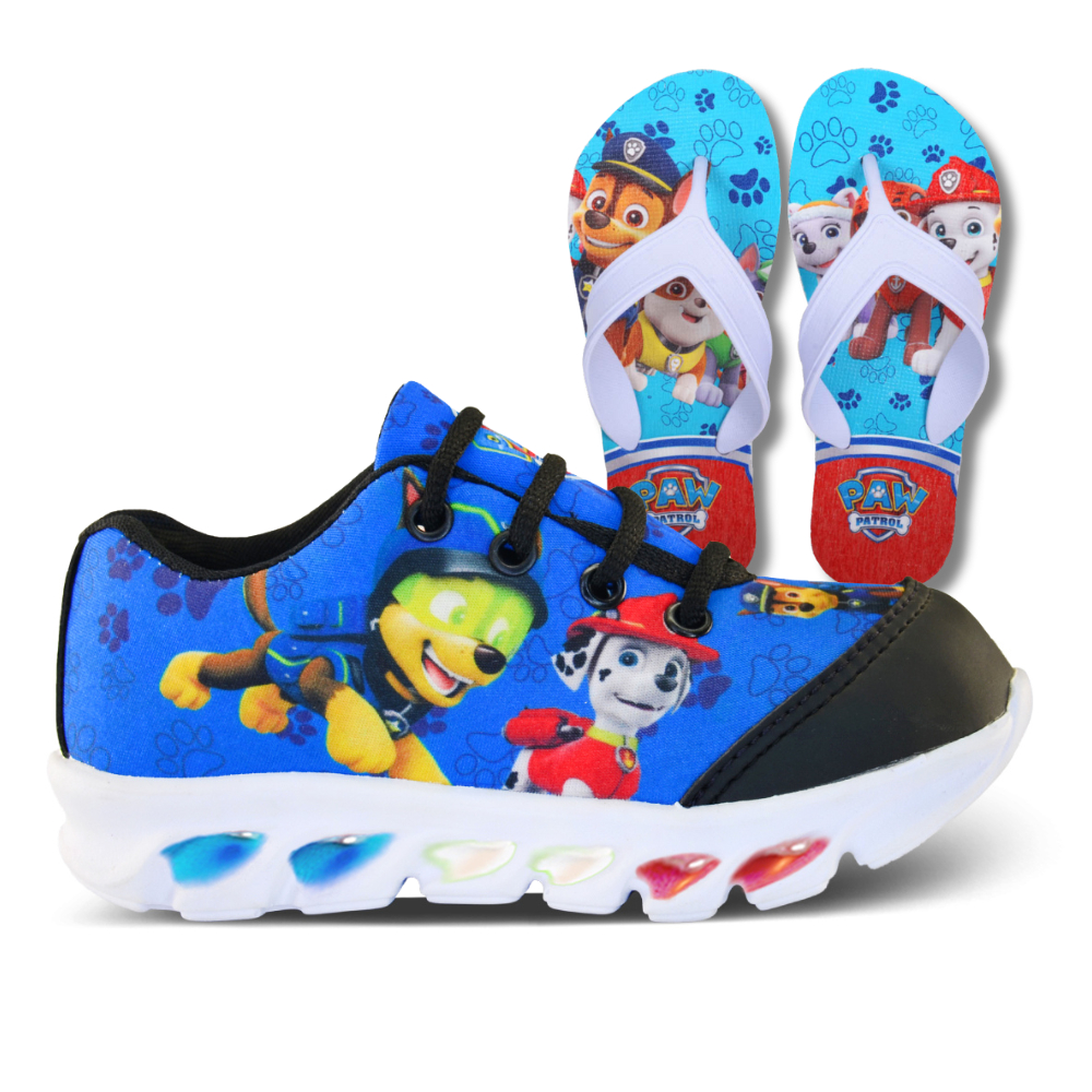Kit Tenis Masculino Infantil De Led Meninos PATRULHA CANINA Novo
