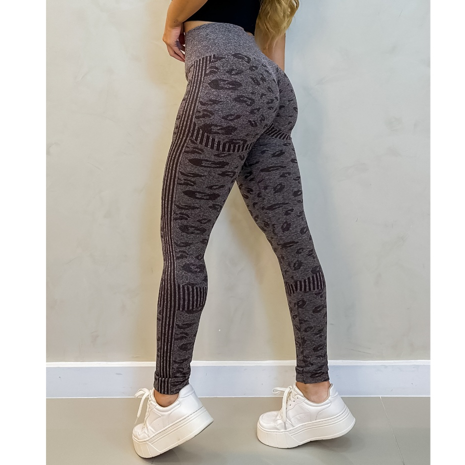 Calça Legging Esportiva Academia Feminina Cintura Alta Elástica Secagem Rápida 3RD SD981