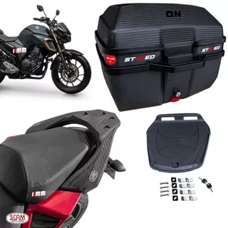 KIT Bagageiro Scam Fazer 250 FZ-25 + Bau Stoned Tracker Traffic 35l yamaha FZ25