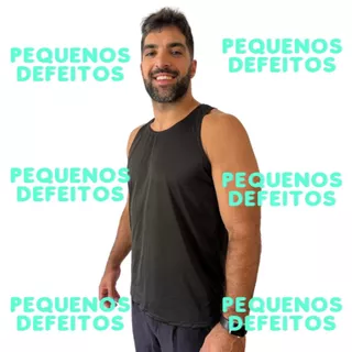 Regata Masculina Dry Fit Lisa Academia Treino Pequenos Defeitos Segunda Escolha LD