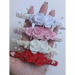 Faixinha RN de luxo na meia de seda trançada,saída maternidade,laços de luxo,tiaras de luxo