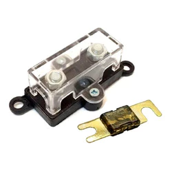 Porta Fusível Midi Pequeno + Fusível Para Som Automotivo 30A 40A 50A 60A 70A 80A 100A 125A