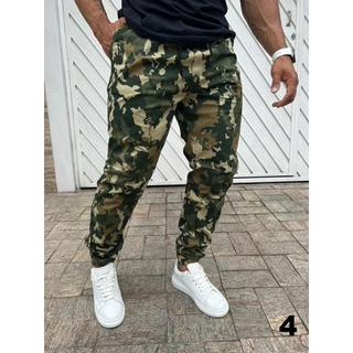 Calça Camuflada Masculina Varias Opções de Cores Jogger