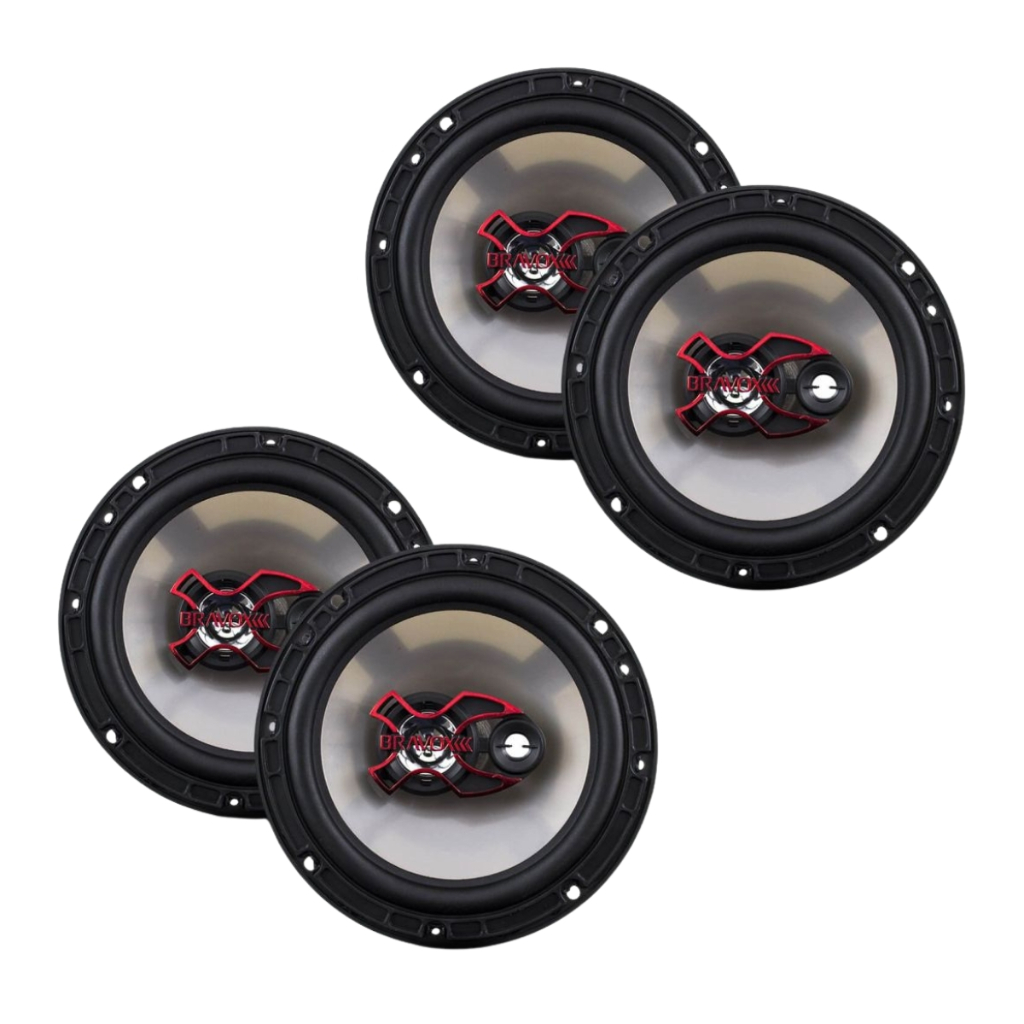 Kit 4 Alto Auto Falantes Bravox B3x60x 6 Polegadas Boca 6x6 200w rms VÁRIOS CARROS