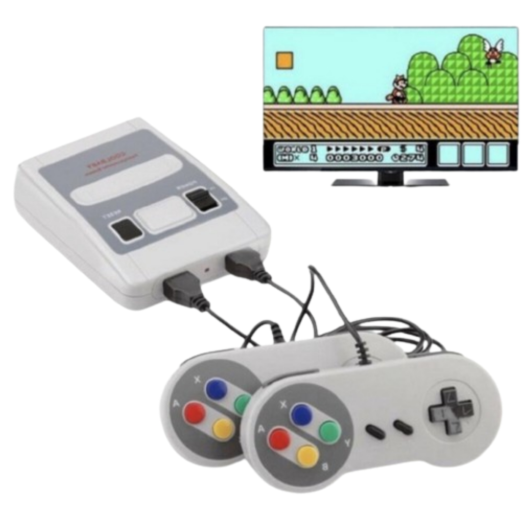 Video Game Minigame Stick Classic Super Nintendo Com 2 Controles Com ...