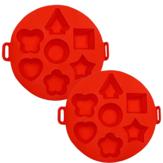 Kit 2 Forma Assadeira Silicone Air Fryer Para Cupcake Muffin Bolos 7 Cavidades até 230C BPA Free