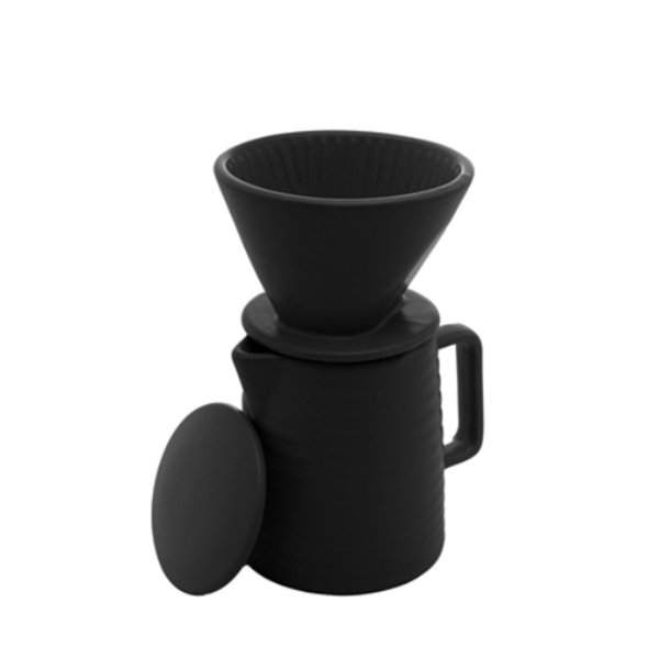 BULE COM SUPORTE PARA FILTRO E TAMPA PRETO.