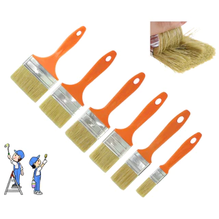 Kit De Pincel Trincha De Pintura C/ 6 Un. Cerdas Sintéticas do 1" á 4"