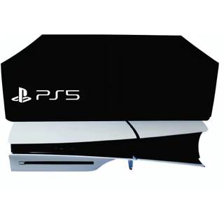 Capa Skin Para PS5 Slim - Horizontal - Preta - Premium.