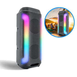 Caixa de som Bluetooth Com Led RGB Portátil FM USB TWS 50W Xtrad