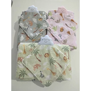 Coleção safari manta cobertor para bebe + 1 naninha