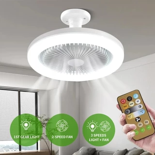 Ventilador De Teto Moderno Com Controle Remoto De Luzes Luz De Ventilador De Soquete Fechado De 10 Polegadas
