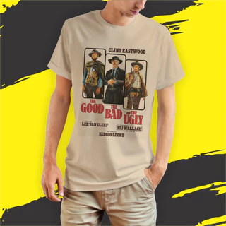 Camiseta VINTAGE Unissex Filme Três Homens em Conflito Clint Eastwood b1313