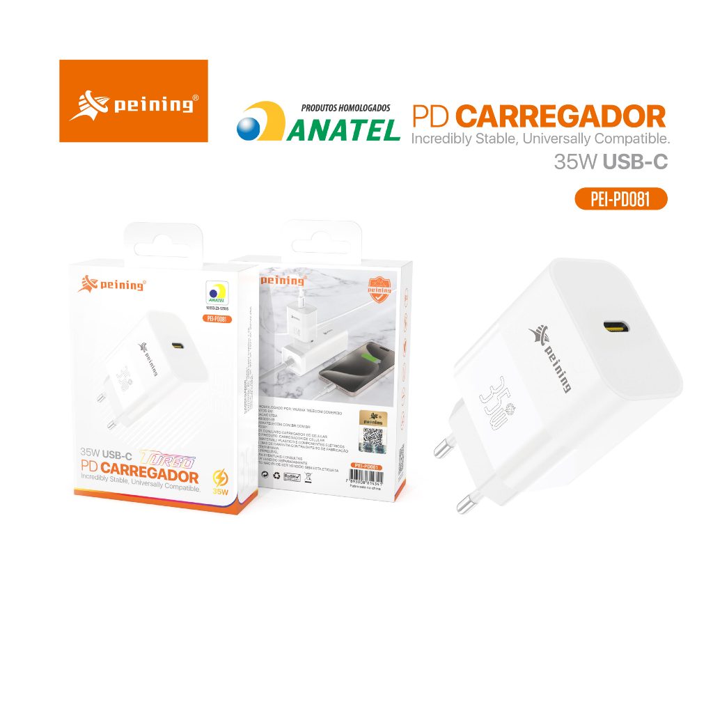 PEINING [NEW] Carregador USB-C 35W PD081