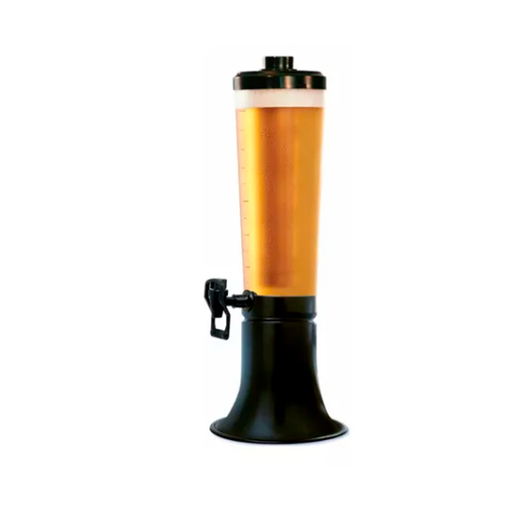 Torre de Chopp 3,5 L Preta Com 2 Tubo Gelante Cada Com Torneira ...