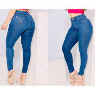 Calças jeans jogger feminina cintura alta lycra premium - R$ 149.98, cor  Azul #96763, compre agora