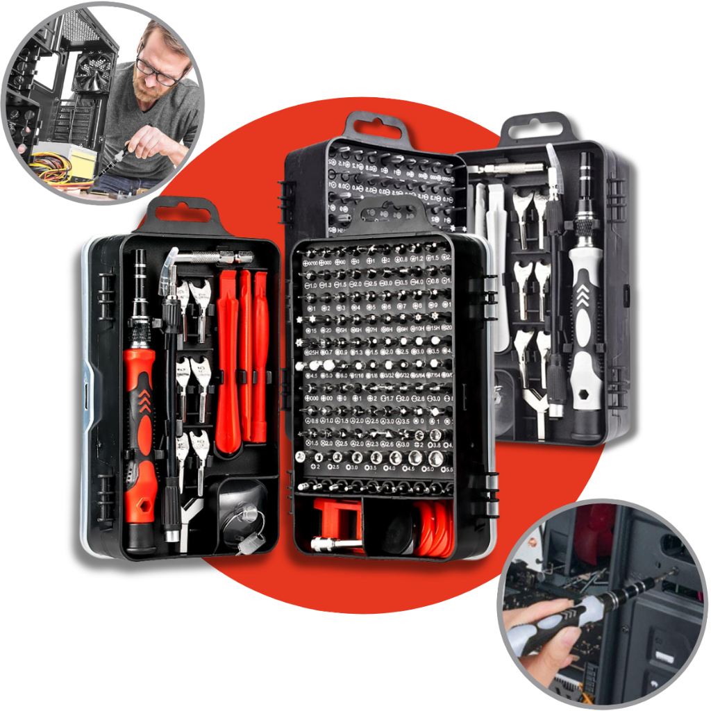 Kit Ferramentas 115 Peças Jogo Mini Chaves Precisão Multiuso Celular Notebook Tablet