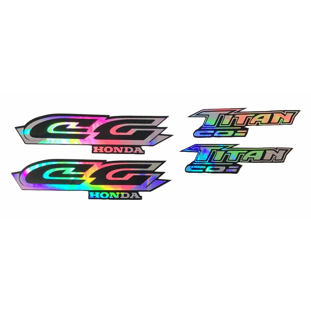 Kit De Adesivos Cg 99 titan Holográfico | Shopee Brasil