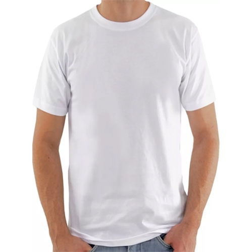 Camiseta Branca e/ou Com Logo Sublimação Poliester Moda Casual Fitness