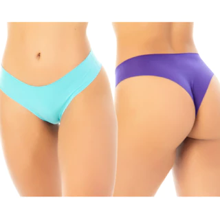 Kit 3 Calcinha Sem Costura Tanga Corte Laser Conforto Dia a Dia Forro 100% Algodão