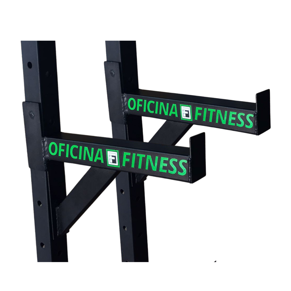 Suporte Trava de Segurança para Power Rack Gaiola Funcional Crossfit 40x40 50x50 60x60 70x70 80x80 Lateral ou Frontal
