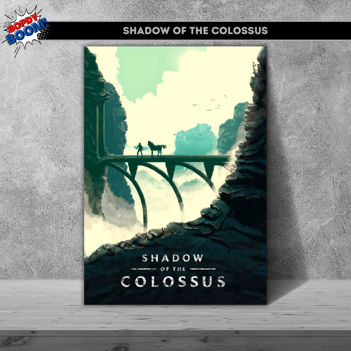 Shadow of the Colossus Placa decorativa mdf quadro decoração presente Jogos / Games / Setup Gamer