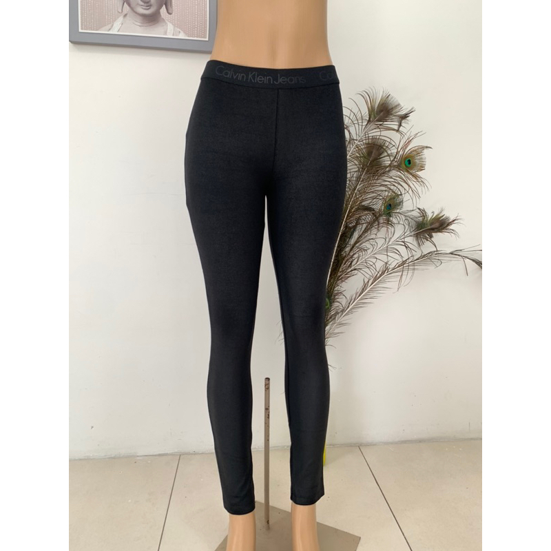 Calvin klein Leggings Logo Preto