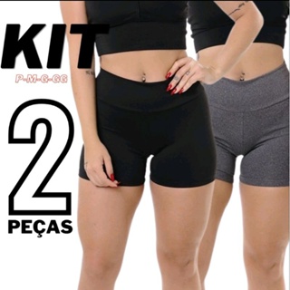 Kit 4 peças shorts academia e corrida - feminino - - R$ 109.99