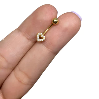 Piercing Intimo Genitál Umbigo Rook Coração Aço Cirúrgico