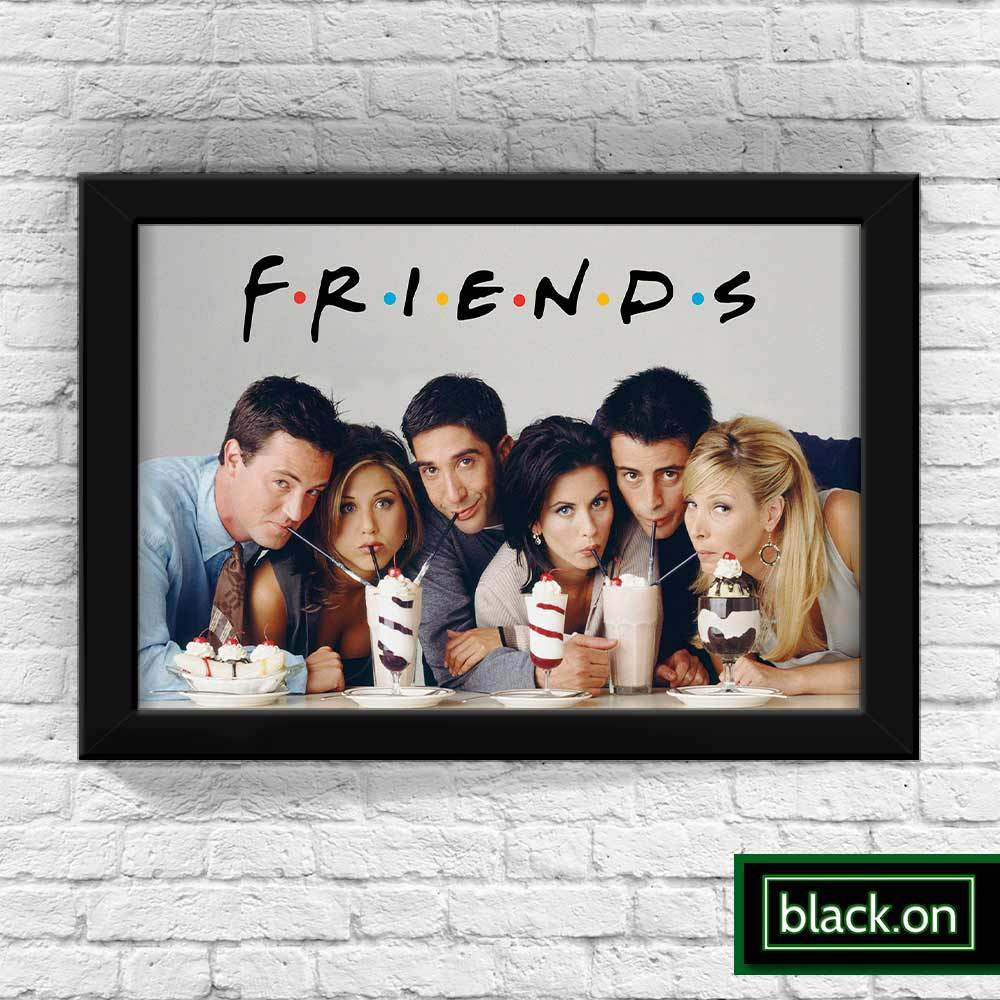 Poster com Moldura A4 Quadro Decorativo Friends Central Perk