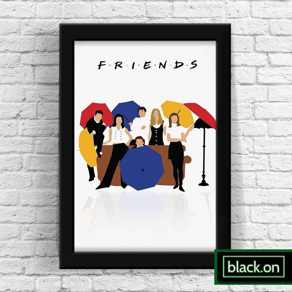 Poster com Moldura A4 Quadro Decorativo Friends Central Perk