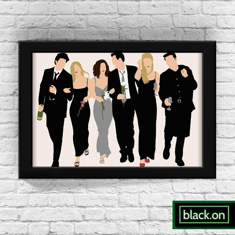 Poster com Moldura A4 Quadro Decorativo Friends Central Perk