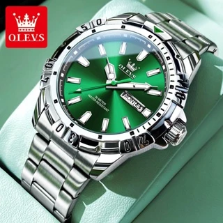 OLEVS Relogio Relógios Masculinos Luxo Prova Da água Original Dourado Esportivo Prata Preto De Aço Cronógrafo Quartzo 5560