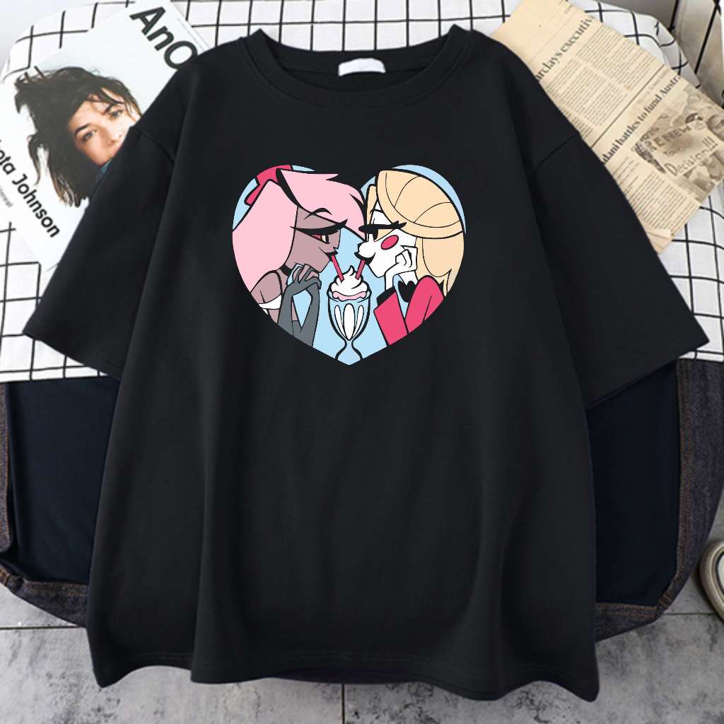 Camiseta Desenho Hazbin Hotel Charlie Vaggie Aesthetic Unissex | Shopee  Brasil