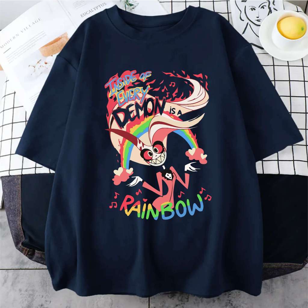 Camiseta Hazbin Hotel Charlie Morningstar Inside Of Every Demon Is A  Rainbow Unissex | Shopee Brasil