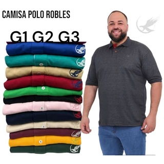 Camisetas camisa Gola Polo piquet básica masculina ROBLES pluz size G1/G2/G3 tamanho grandon
