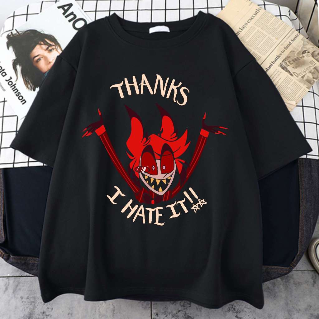 Camiseta Hazbin Hotel Alastor Thanks I Hate It Aesthetic Unissex | Shopee  Brasil