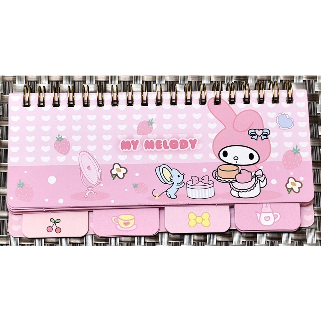 Caderno fofo Horizontal Turma da Hello Kitty, planner, organizador