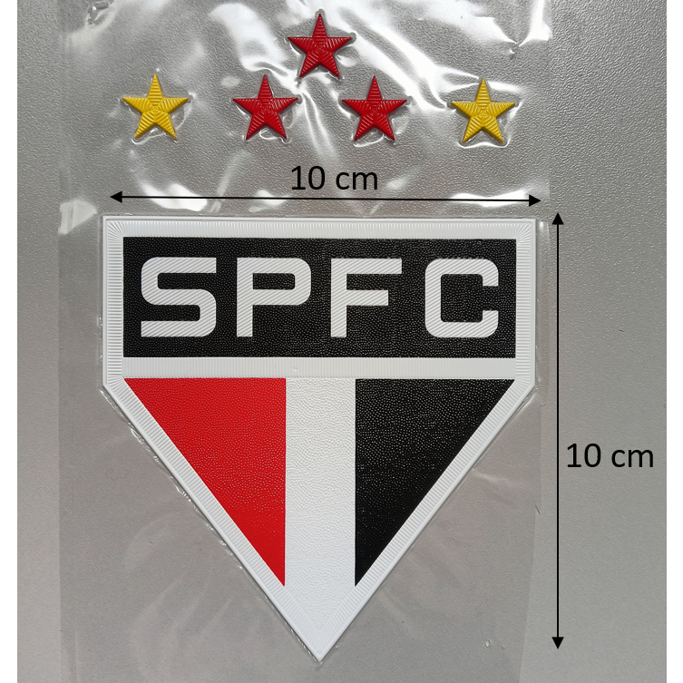 Patch Futebol Termocolante Escudo de time 3D TPU