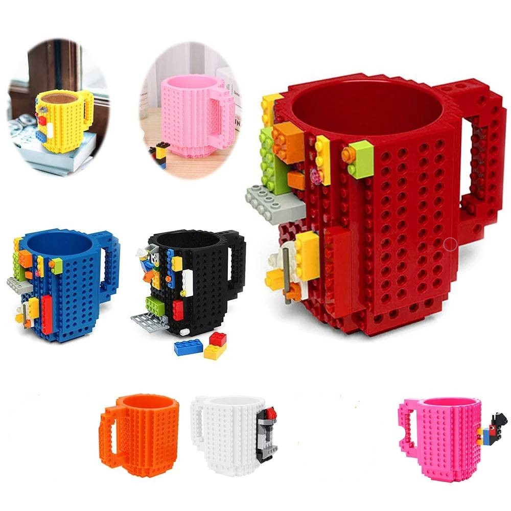 Caneca Lego Bloco Plasticos Montar 3d 420ml
